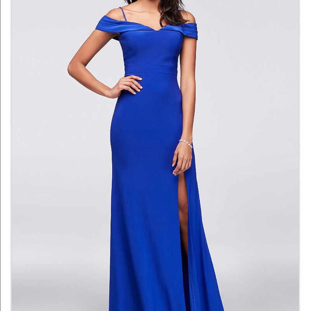 NWT Royal Blue David’s Bridal Evening Gown